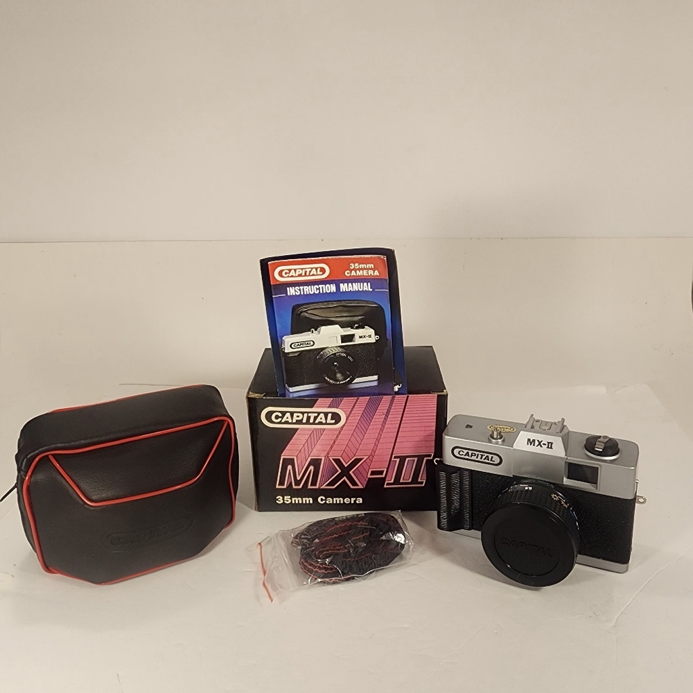 Capital MX-II 35mm Camera Original Box With Instruction Manual  VTG Open Box